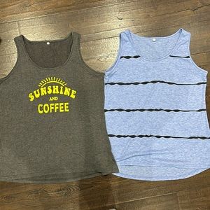 Oversized ladies tanks size L- never worn! Like new!